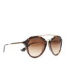 Brown Prada Round Tinted Sunglasses - Designer Revival