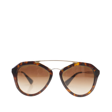 Brown Prada Round Tinted Sunglasses
