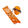Orange Hermes Printed Twilly Silk Scarf Scarves