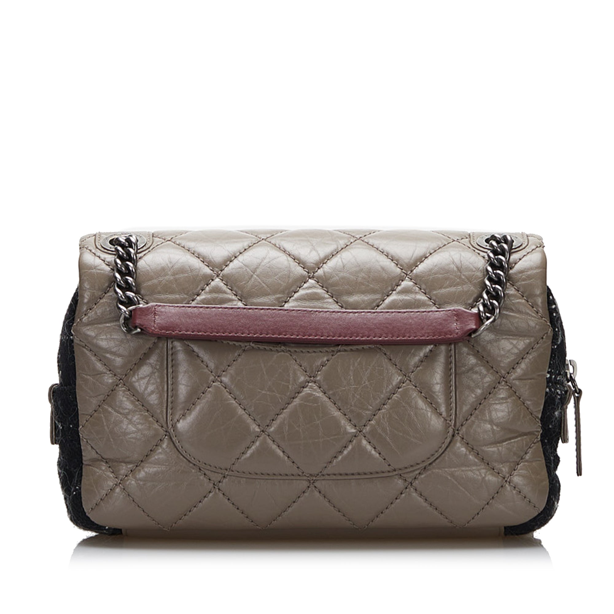 Chanel Easy Classic Mini Flap, Black Glazed Calfskin Crossbody Bag