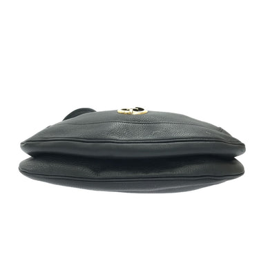 Black Gucci Leather 1973 Crossbody Bag - Designer Revival