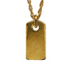 Gold Dior Logo Plate Pendant Necklace