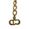 Gold Dior Logo Plate Pendant Necklace