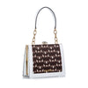 White Miu Miu Miu Solitaire Canvas Shoulder Bag