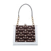 White Miu Miu Miu Solitaire Canvas Shoulder Bag