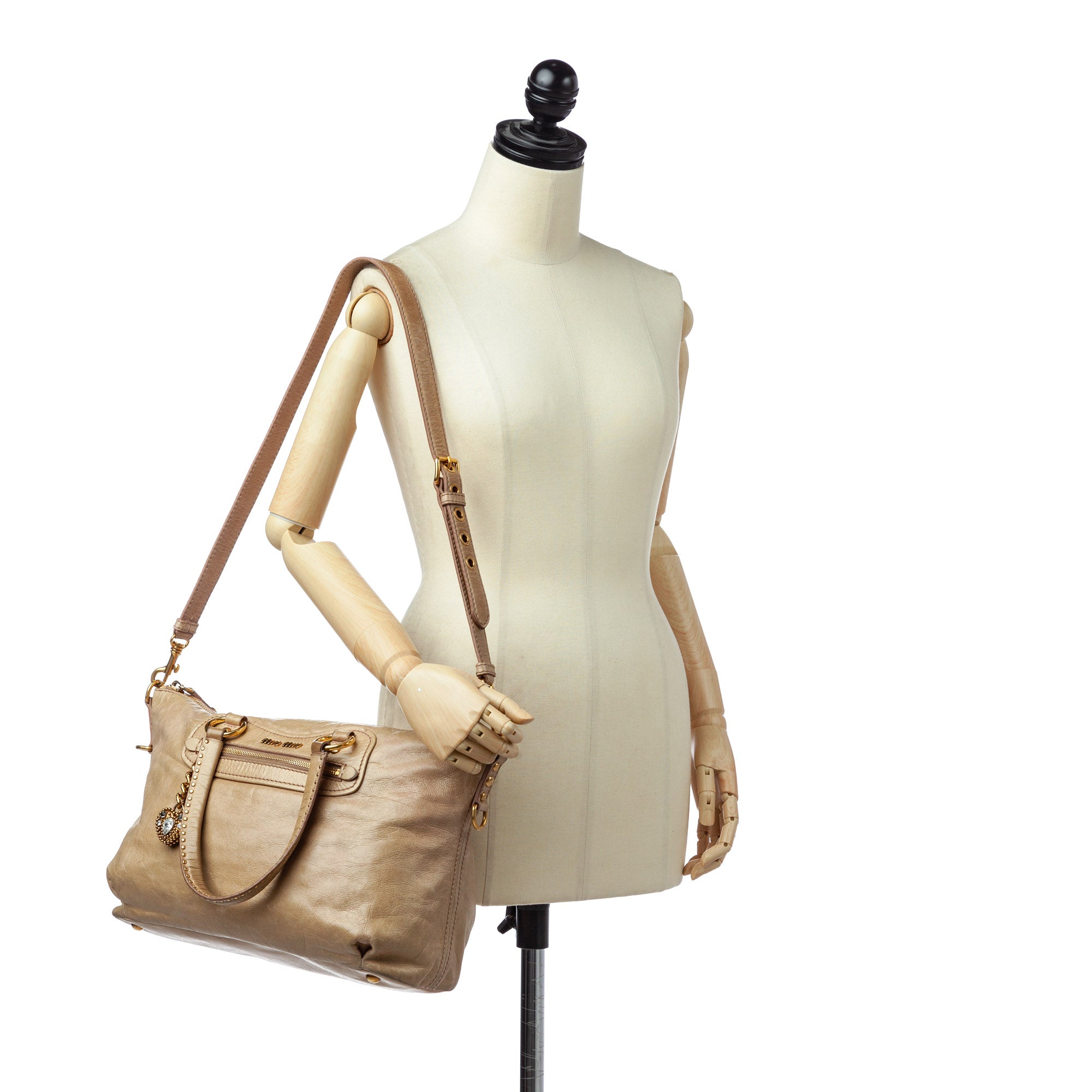 Brown Miu Miu Vitello Shine Satchel Bag – Designer Revival