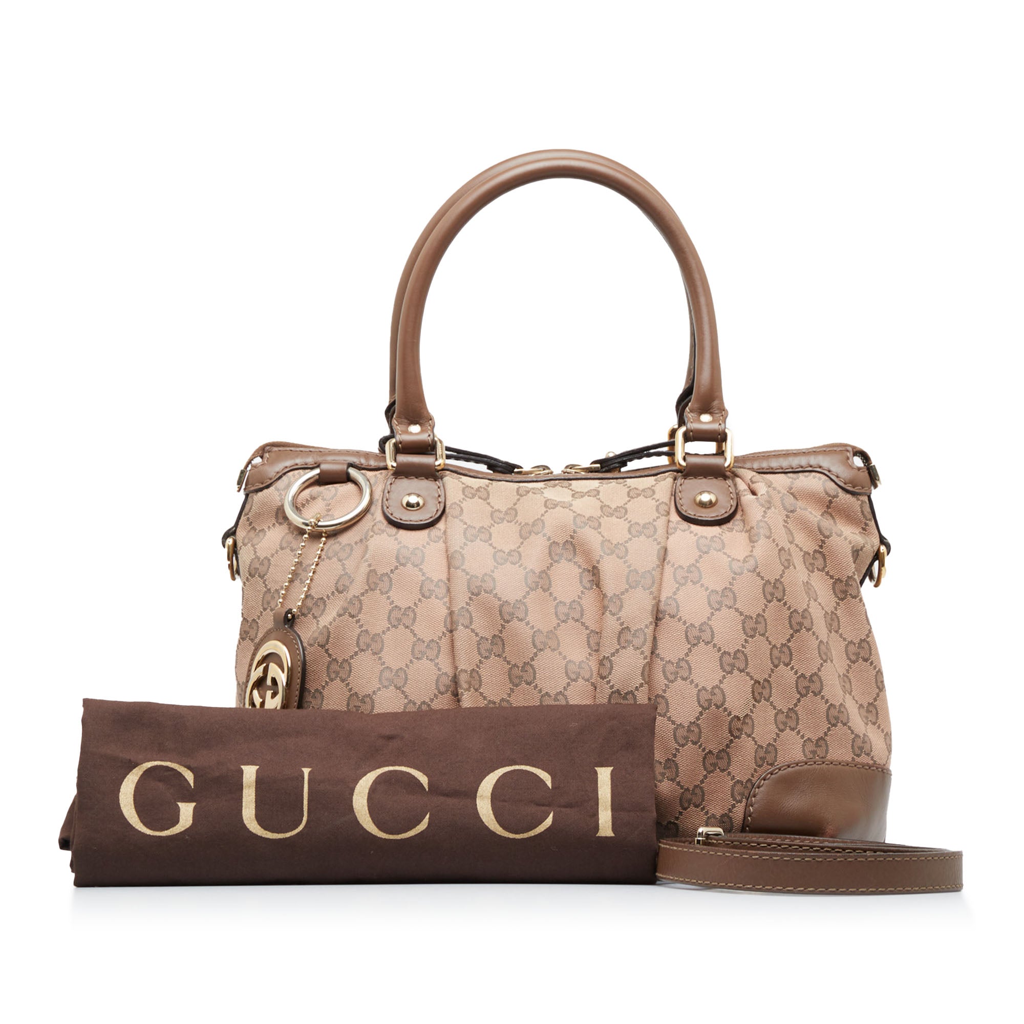 Pink Gucci GG Canvas Sukey Satchel – Designer Revival