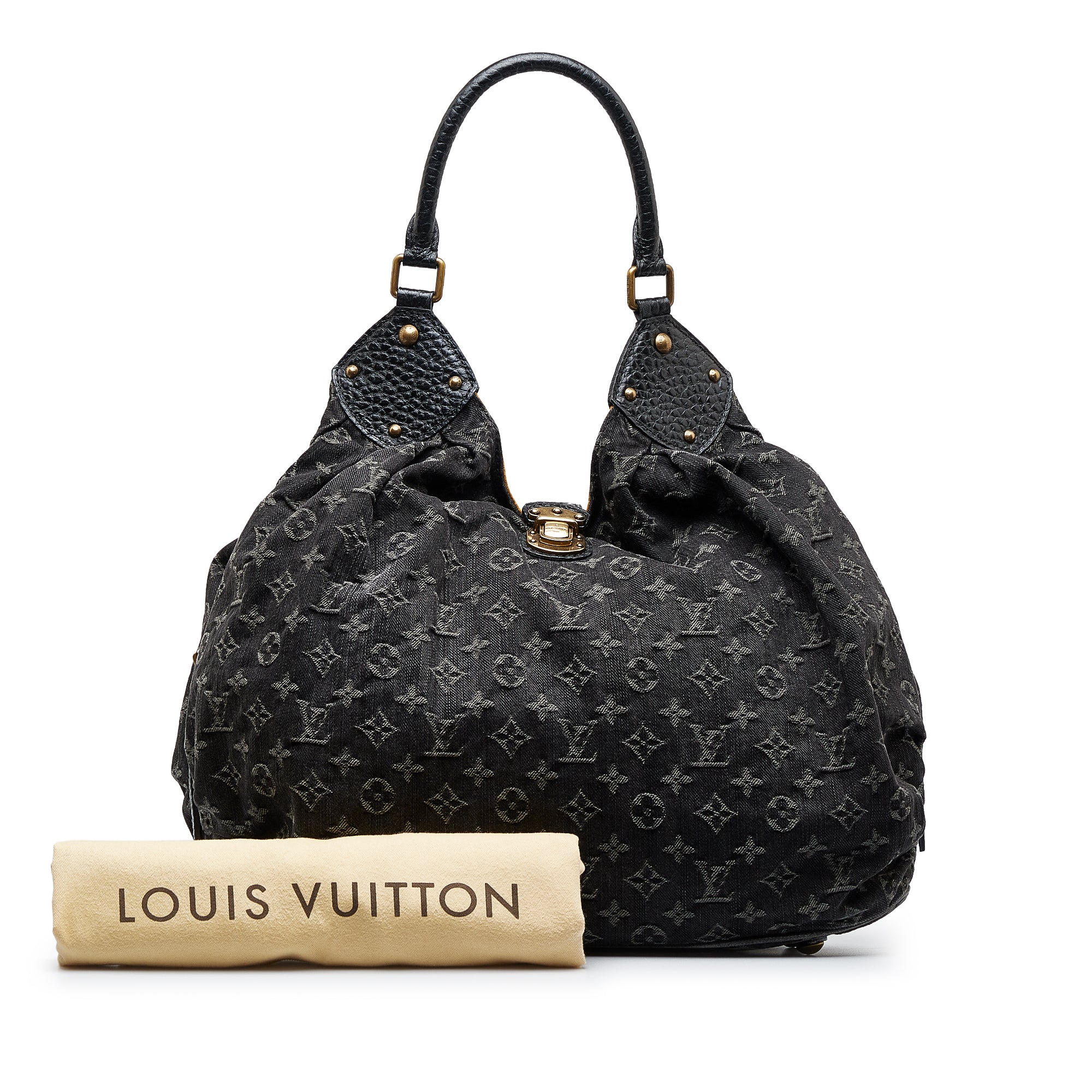 Black Louis Vuitton Monogram Denim Mahina XL Hobo Bag – Designer Revival