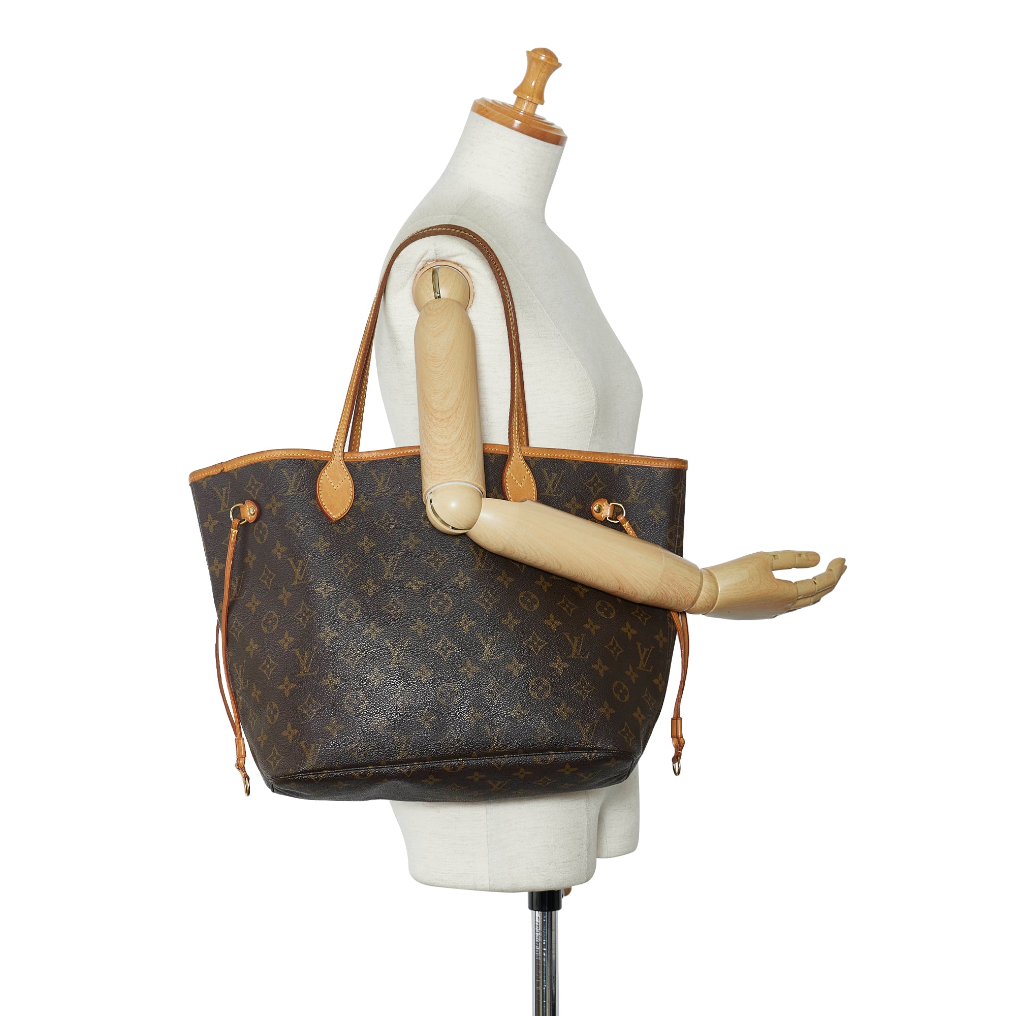 Louis Vuitton, Bags, Authentic Louis Vuitton Neverfull Mm Monogram Tote  Bag Travel Purse Lock Set