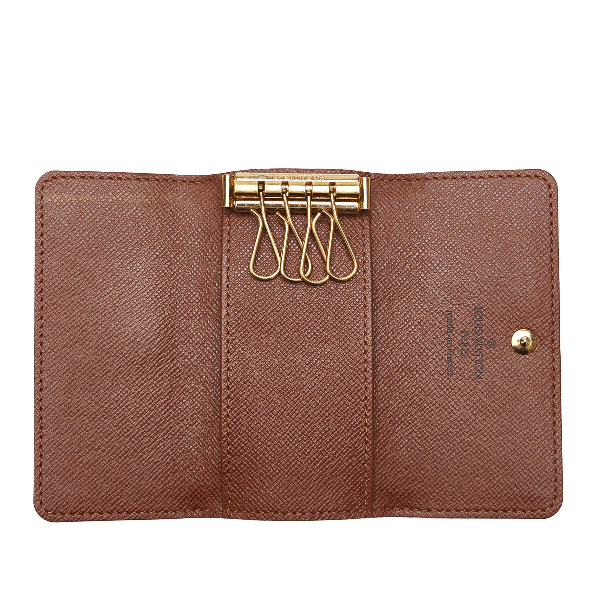 Brown Louis Vuitton Monogram 4 Key Holder - Designer Revival