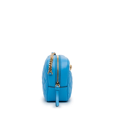 Blue Versace Medusa Camera Bag