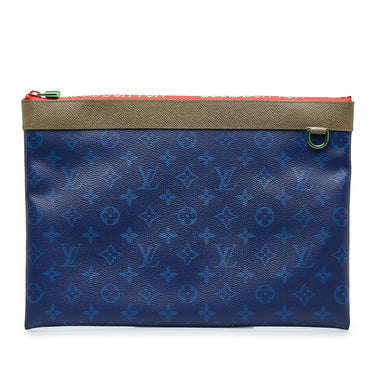 Blue Louis Vuitton Monogram Pacific Apollo Pochette Clutch Bag - Designer Revival