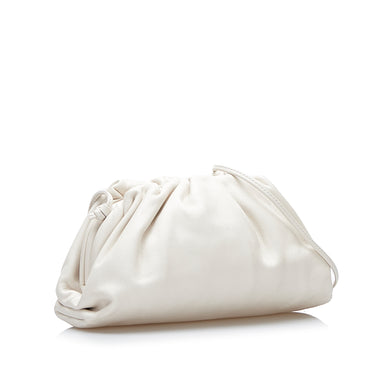 White Bottega Veneta The Mini Pouch Crossbody Bag - Designer Revival