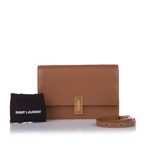 Brown Saint Laurent Tess Leather Crossbody Bag