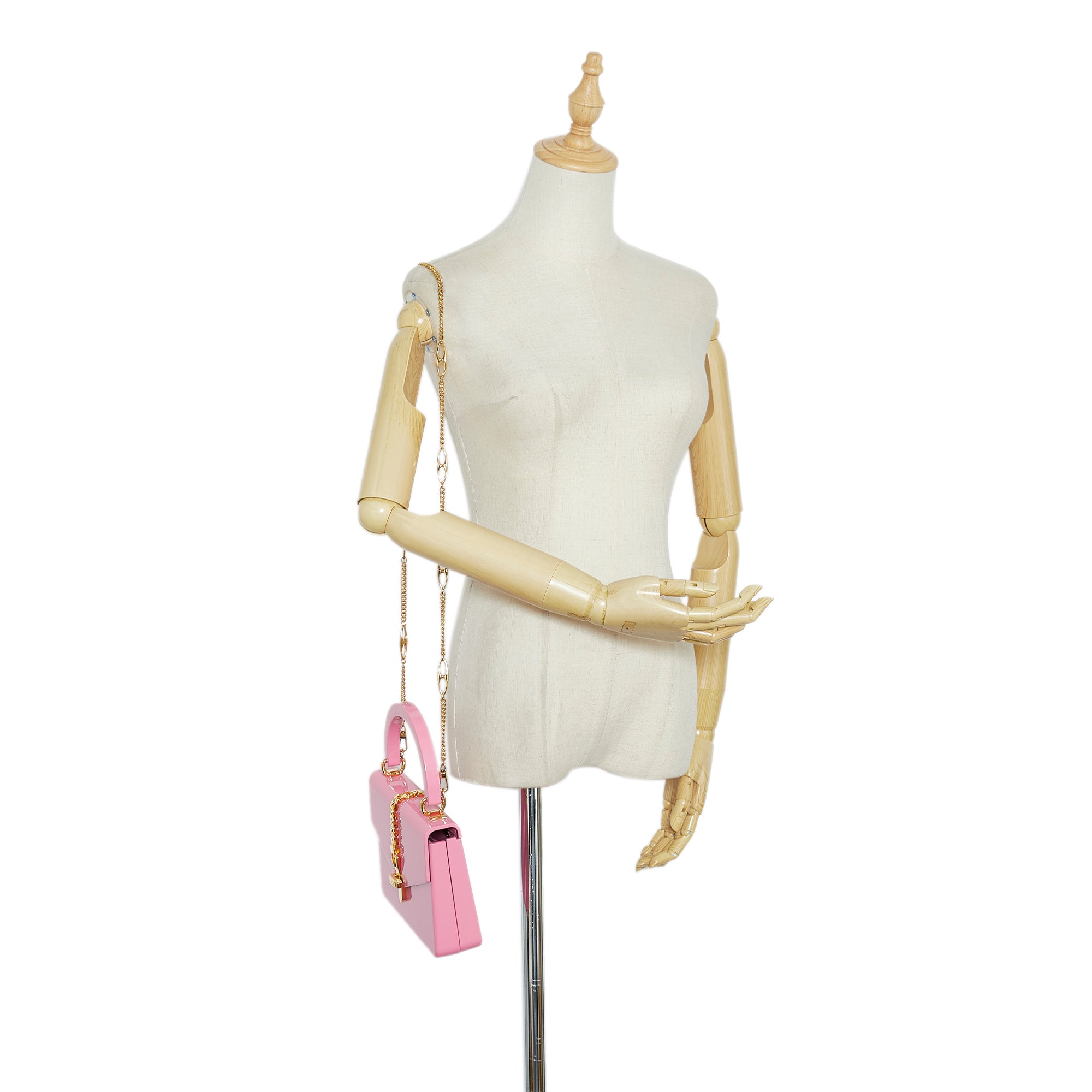 Pink Gucci Mini Plexiglass Sylvie 1969 Satchel - Designer Revival