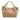 Tan Stella McCartney Shearling Trimmed Stella Logo Satchel - Designer Revival
