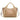Tan Stella McCartney Shearling Trimmed Stella Logo Satchel - Designer Revival