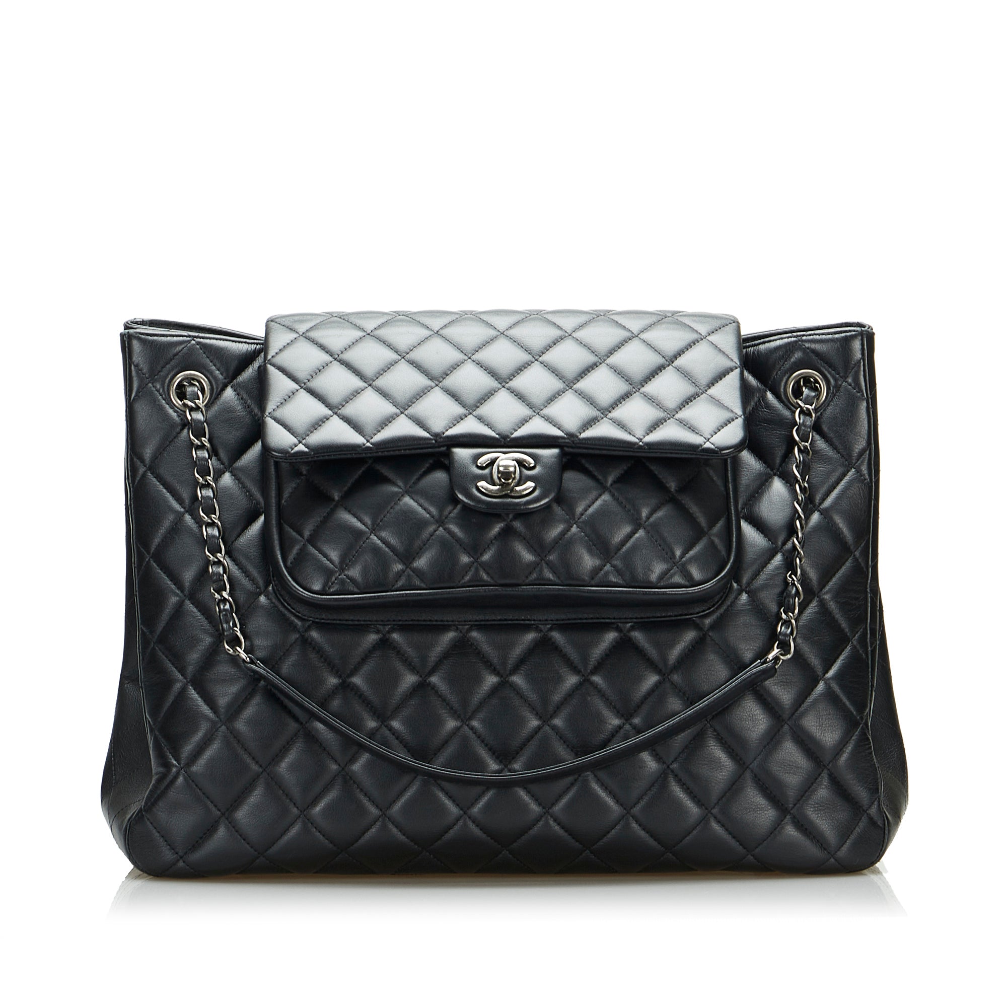 Black Chanel Paris-Edinburgh Flap Shoulder Bag – Designer Revival
