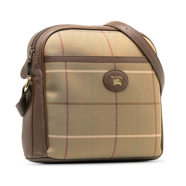 Taupe Burberry Vintage Check Crossbody Bag - Designer Revival