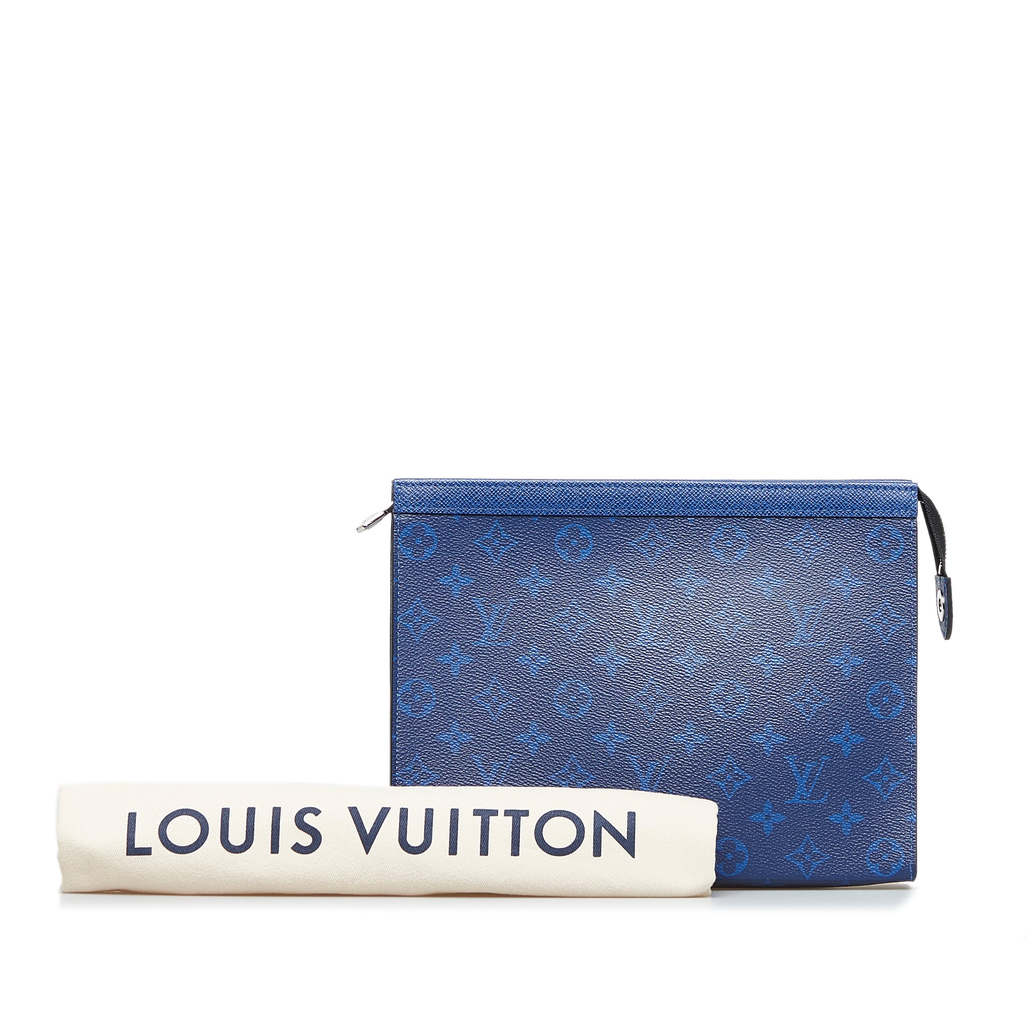 Louis Vuitton Blue Monogram Taigarama Pochette Voyage MM Louis