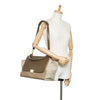 Brown Celine Small Trapeze Leather Satchel