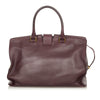 Brown YSL Cabas Chyc Leather Handbag