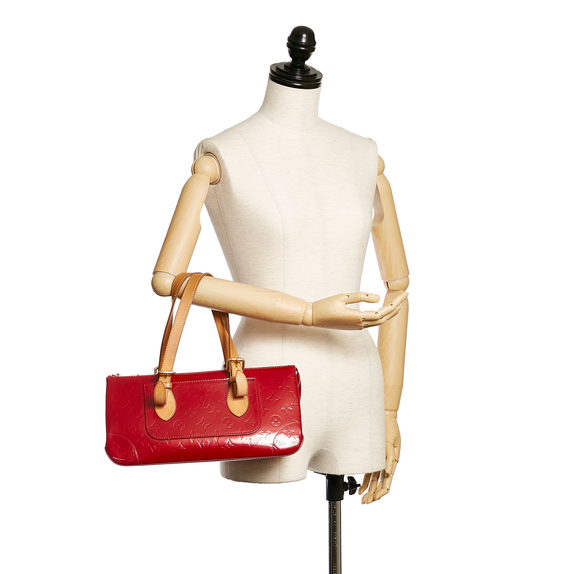 Rosewood fabric handbag Louis Vuitton Burgundy in Cloth - 35403058