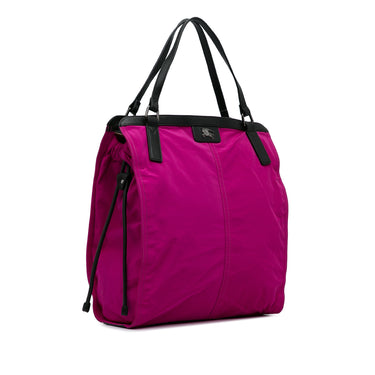 Pink Burberry Nylon Buckleigh Tote Bag - Designer Revival