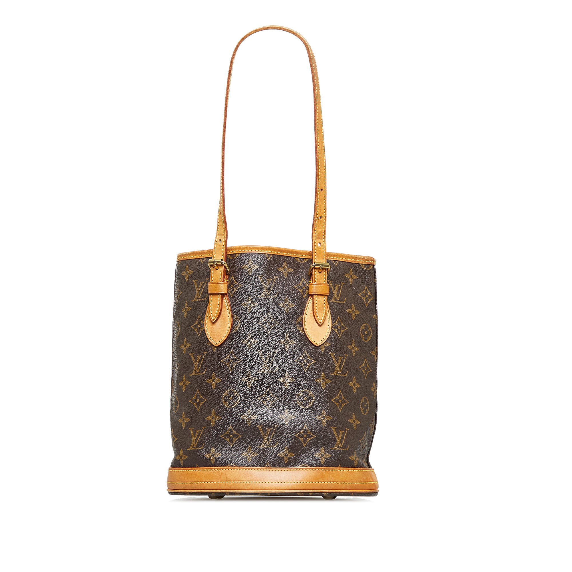 Brown Louis Vuitton Monogram Petit Bucket