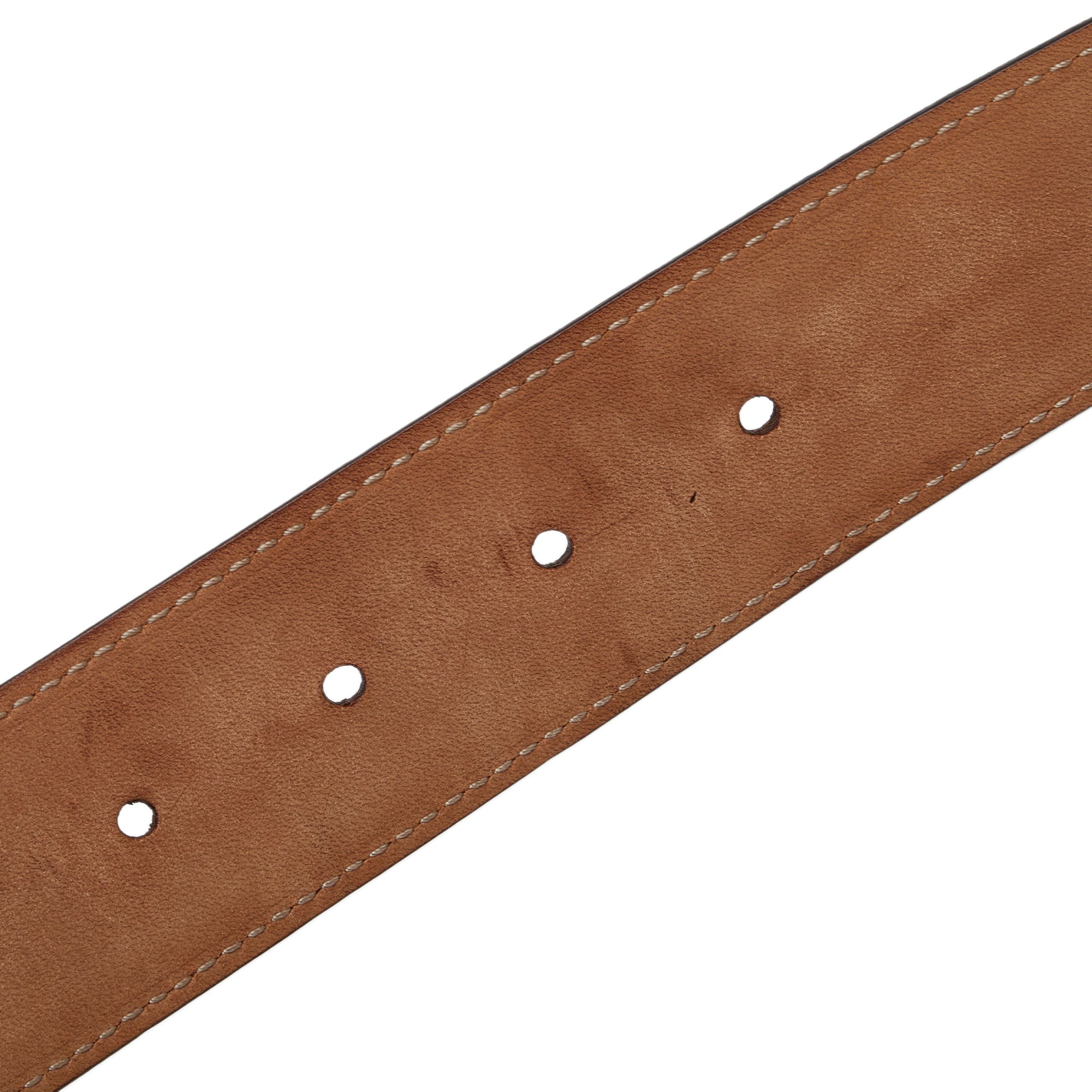 Brown Gucci Interlocking G Leather Belt IT 32 - Designer Revival