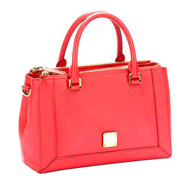 Red MCM Nuovo Leather Satchel