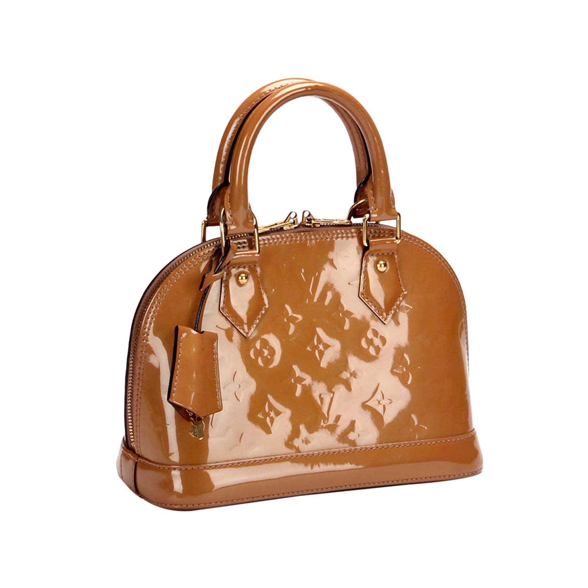 Louis Vuitton, Bags, Louis Vuitton Vernis Leather Alma Orange Handbag