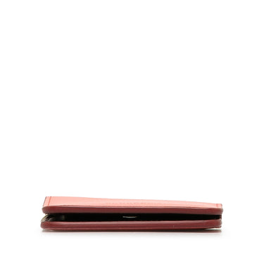 Pink Burberry Leather Card Holder - Designer Revival