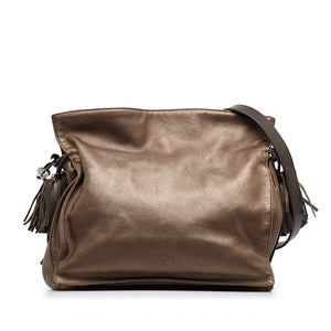 Brown Loewe Flamenco Tassel Crossbody Bag