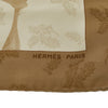 Brown Hermes Neige D'Antan Silk Scarf Scarves