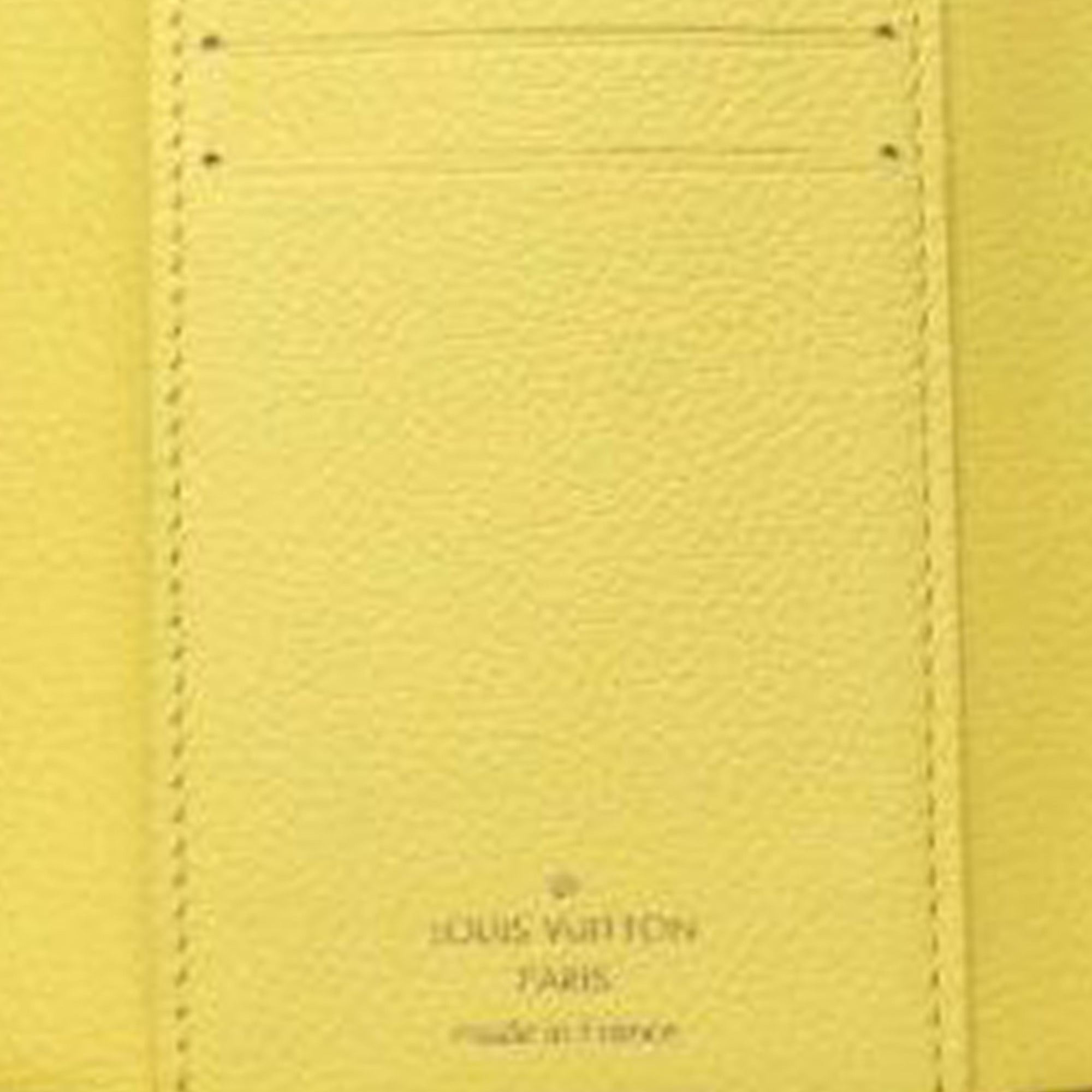 Louis Vuitton Coin Card Holder Monogram Bahia Yellow in Taiga