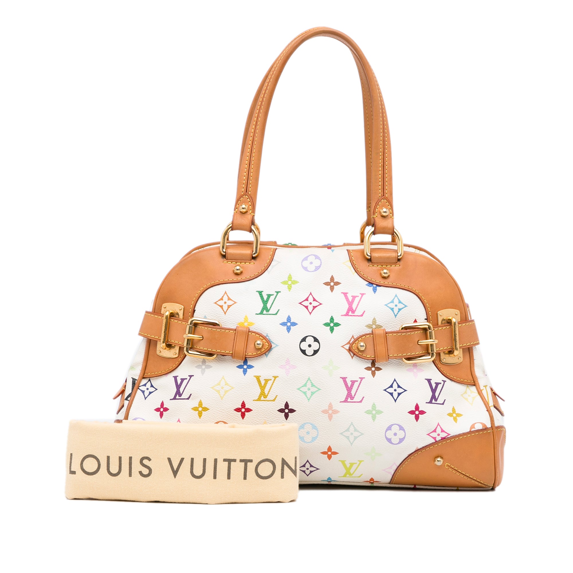 Louis Vuitton White Monogram Multicolour Courtney Clutch - The Lux
