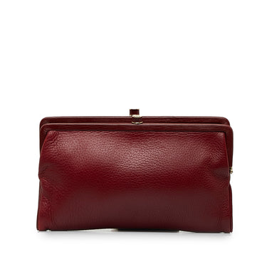 Red Bottega Veneta Leather Clutch Bag - Designer Revival