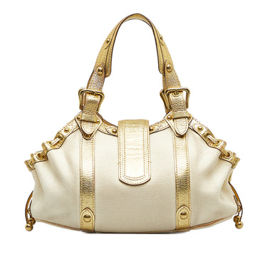 White Louis Vuitton Canvas Theda Treanonne GM Handbag - Designer Revival