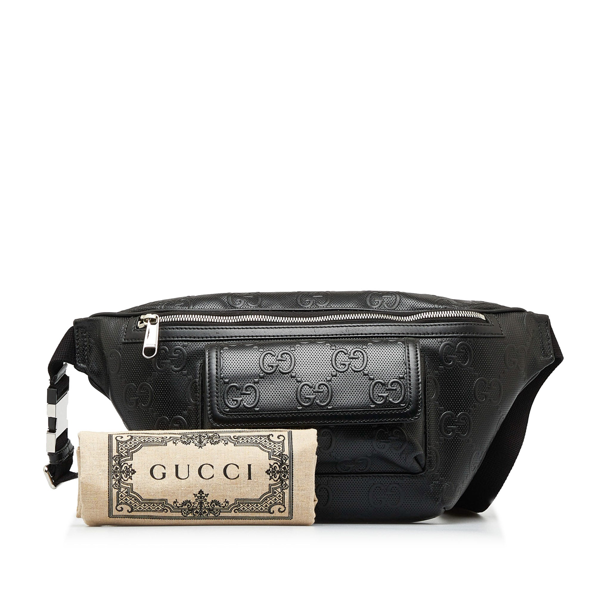 gucci gg supreme belt bag black