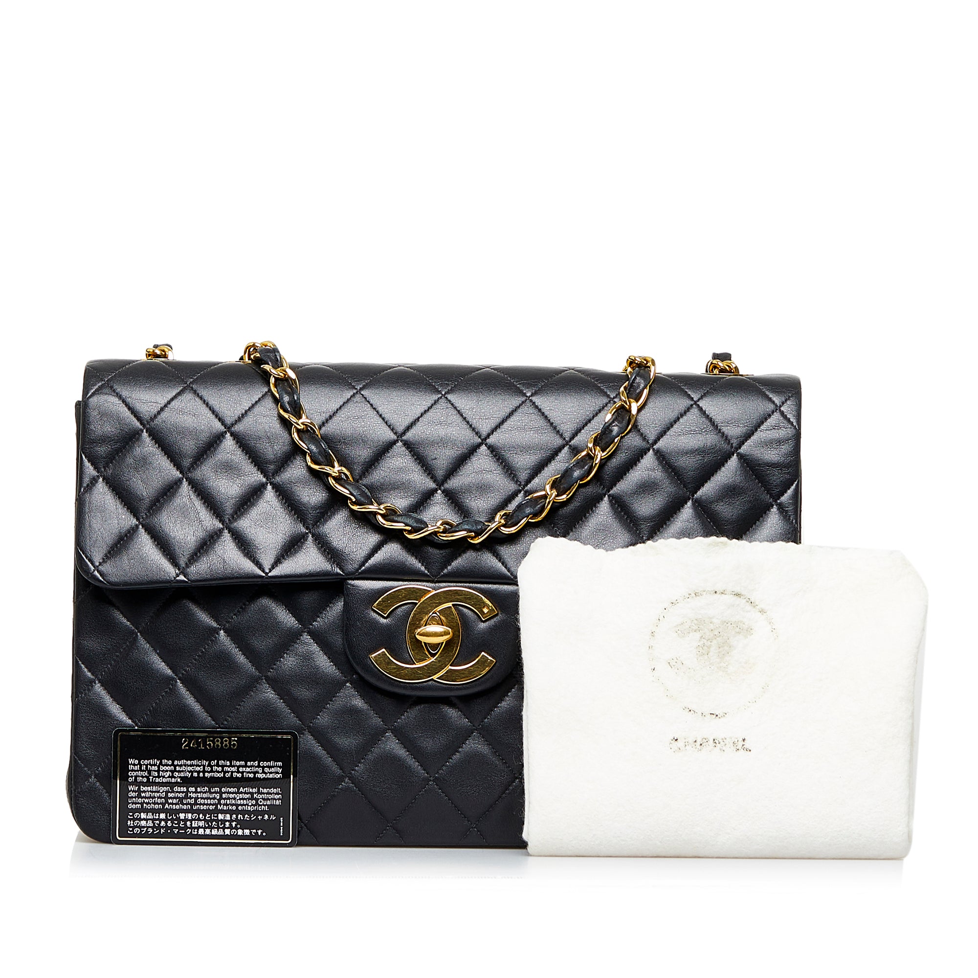 Sold at Auction: Chanel Classic Double Flap Bag Quilted Lambskin Maxi Gray,  Metallic