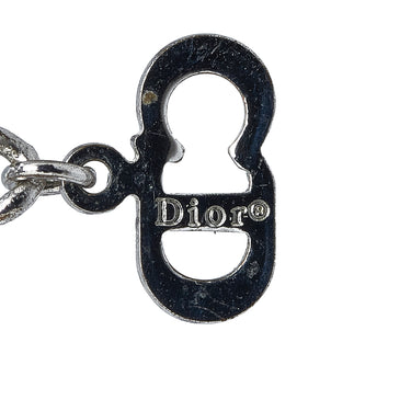 Silver Dior Trotter Plate Pendant Necklace