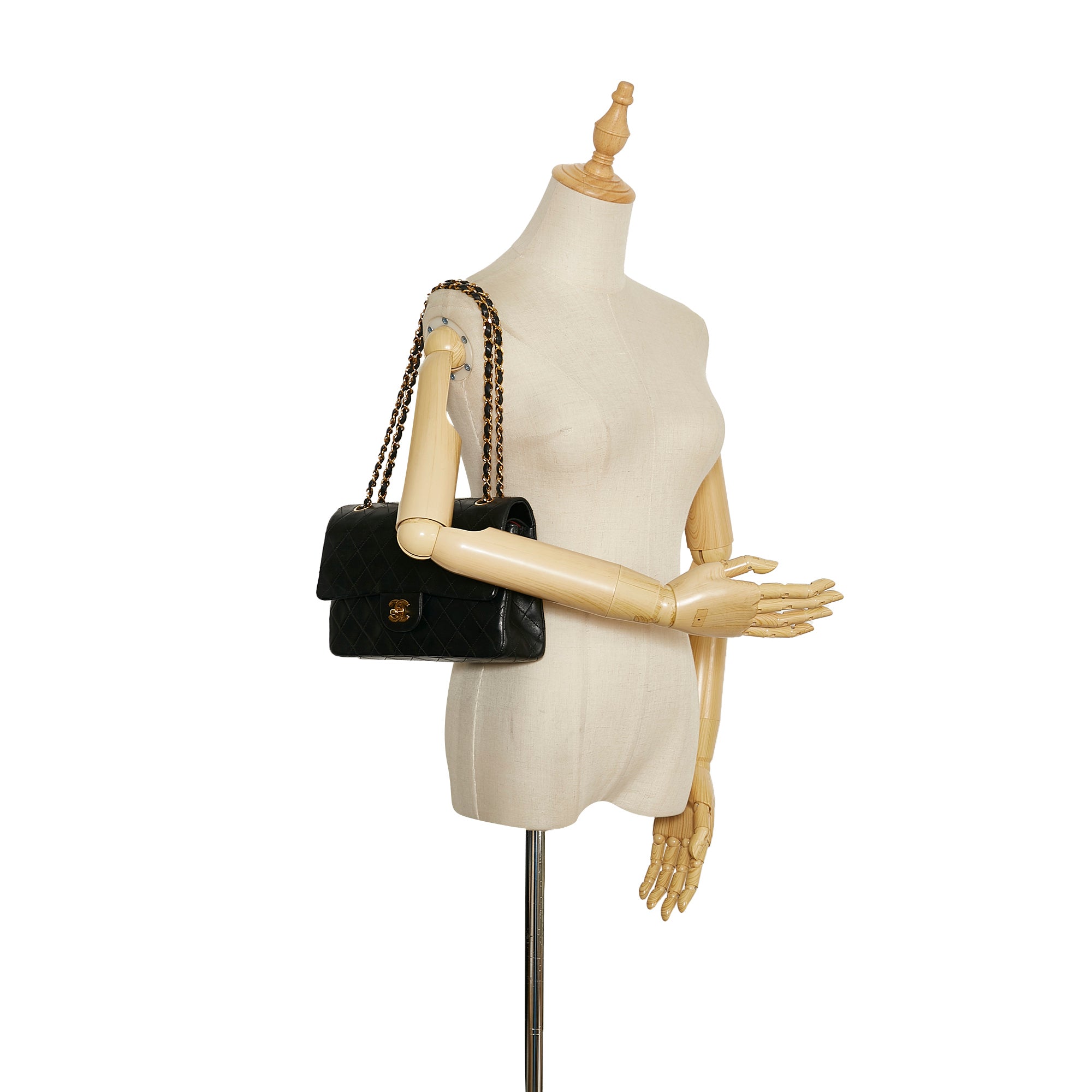 Pristine Chanel 2009 Vintage Black Medium Classic Double Flap Bag 24k –  Boutique Patina