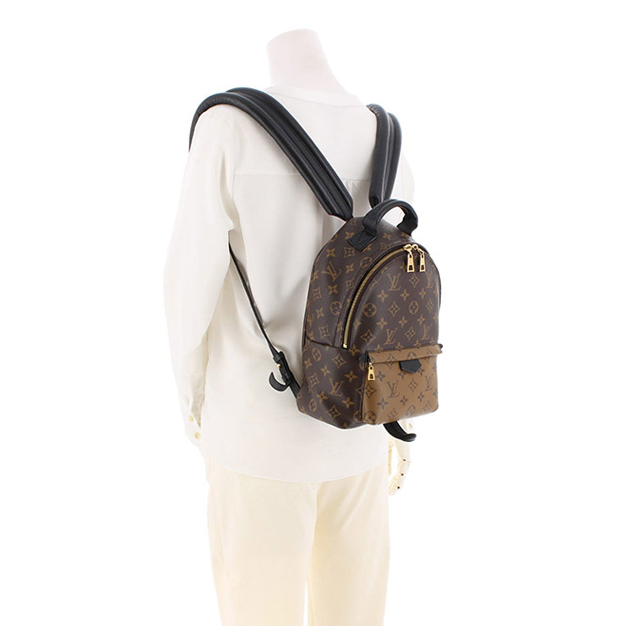 Louis Vuitton 2017 Monogram Reverse Palm Springs Mini Backpack Bag