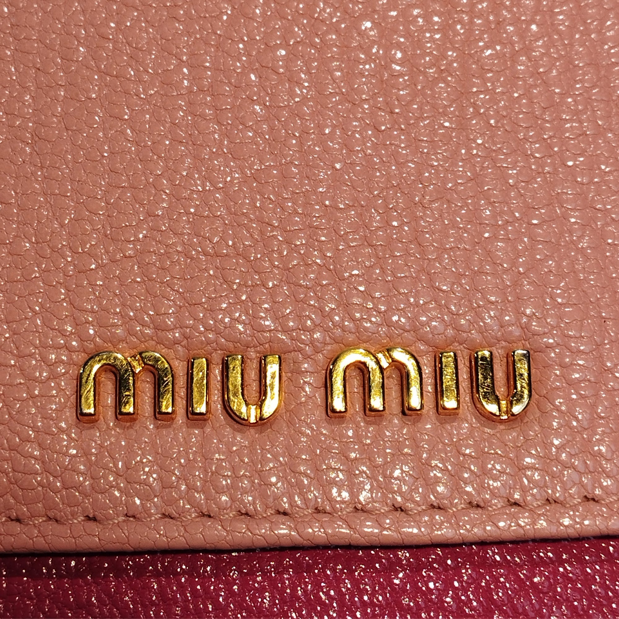 Pink Miu Miu Leather Wallet On Chain Crossbody Bag - Atelier-lumieresShops Revival