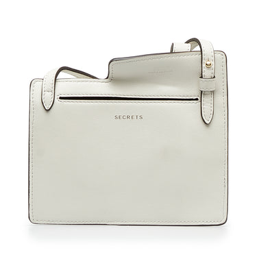 White Fendi Bustine Mini Century Crossbody Bag - Designer Revival