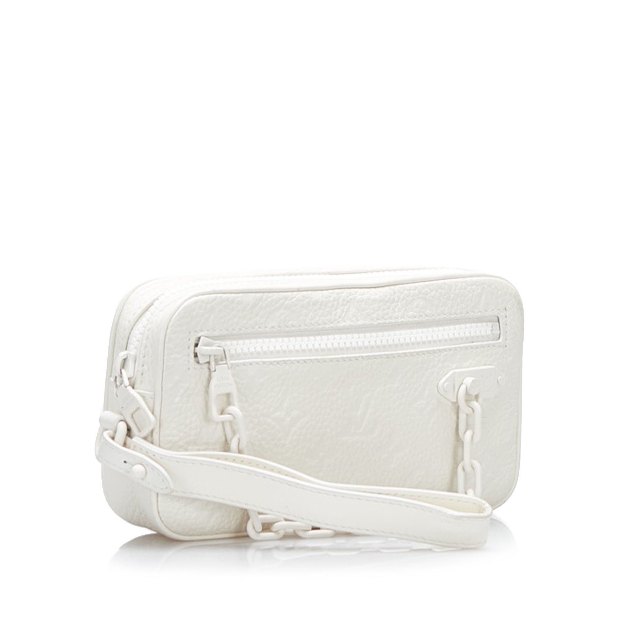 Louis Vuitton Pochette Volga Monogram Clutch Bag White