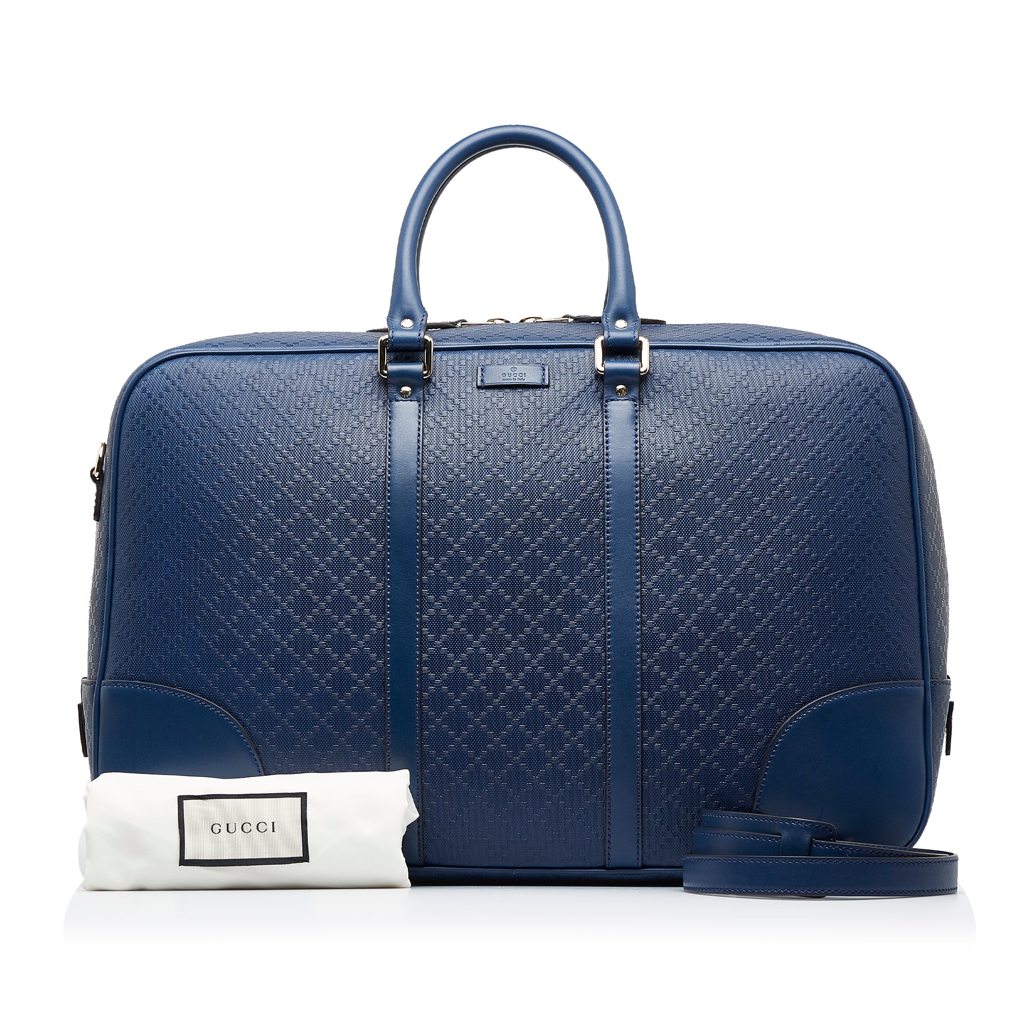Blue Gucci Bright Diamante Travel Bag