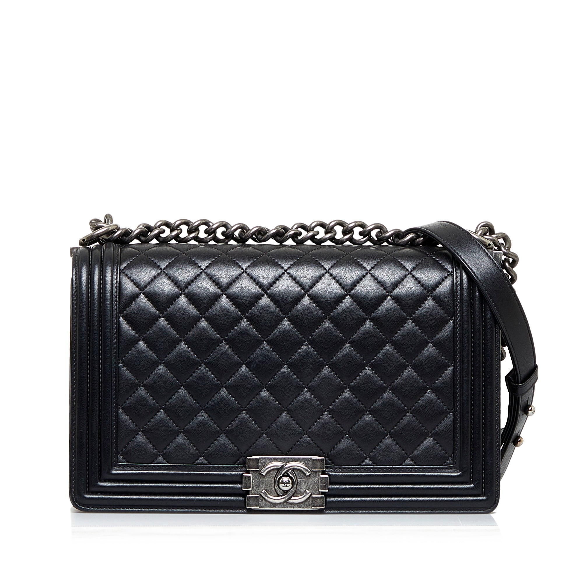 Chanel Boy Flap Bag Quilted Matte Caviar Old Medium For Sale at 1stDibs