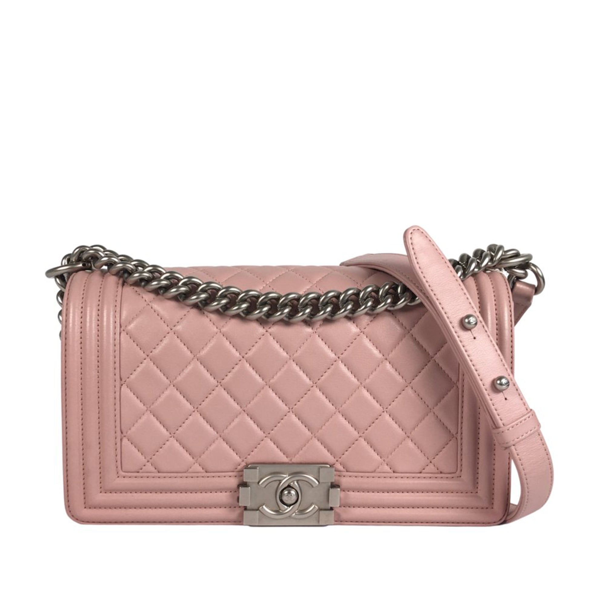 Pink Chanel Medium Boy Flap Bag
